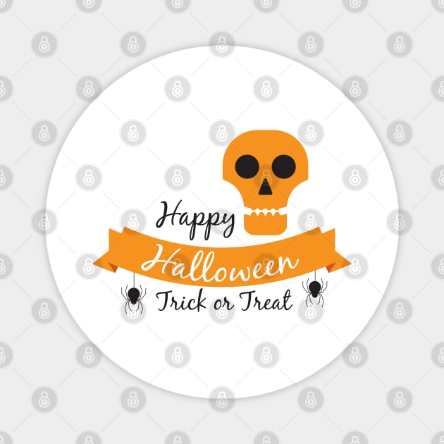 Halloween Skull Banner Magnet by MonkeyBusiness